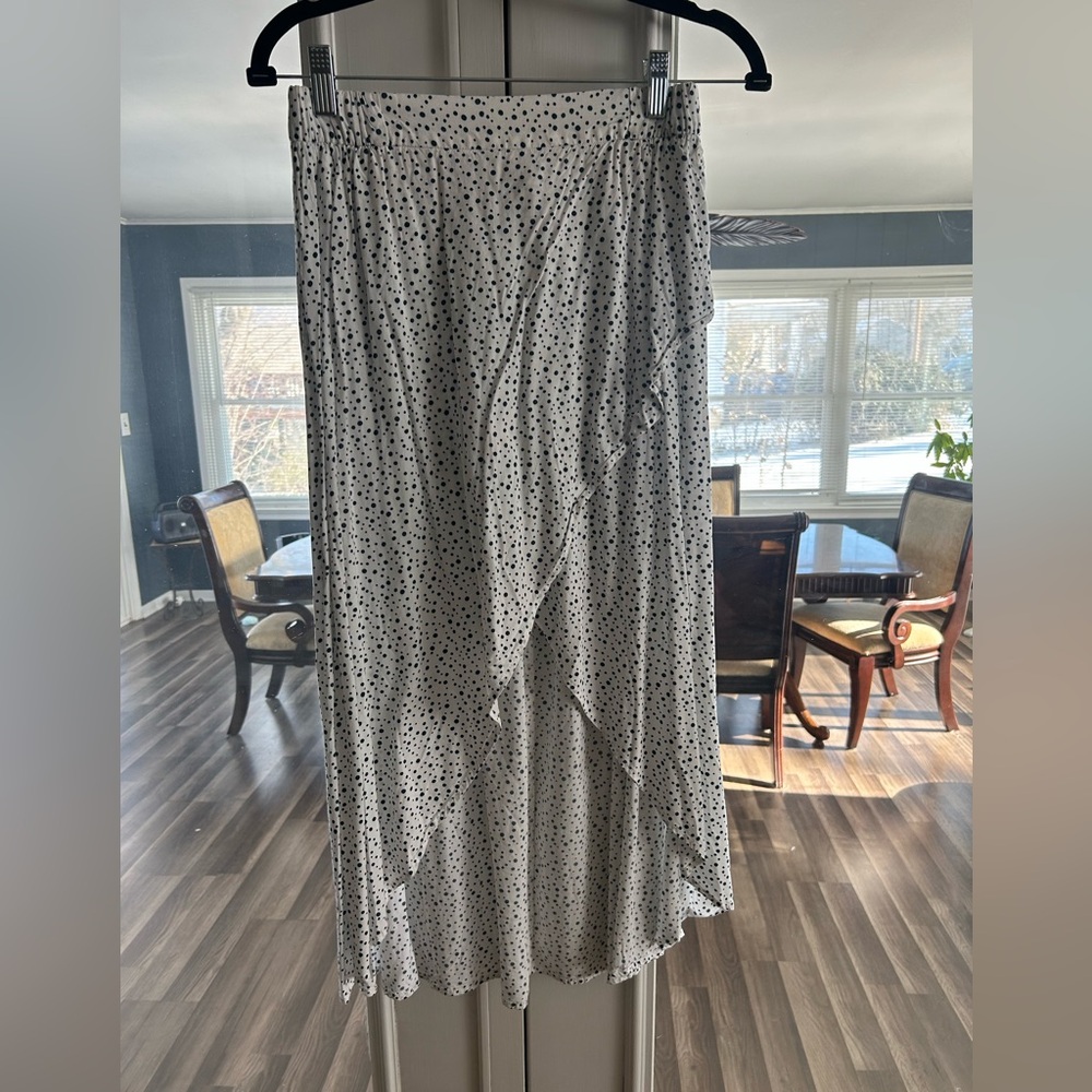 CALIA by Carrie Underwood Black and White Polka Dot Skirt